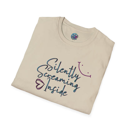 Unisex Softstyle T-Shirt - "Silently Screaming Inside" Graphic Tee