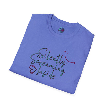 Unisex Softstyle T-Shirt - "Silently Screaming Inside" Graphic Tee