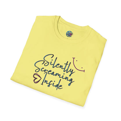 Unisex Softstyle T-Shirt - "Silently Screaming Inside" Graphic Tee