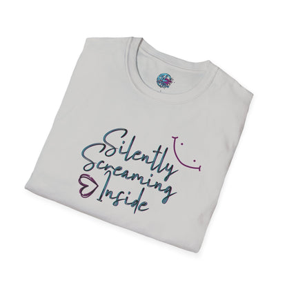 Unisex Softstyle T-Shirt - "Silently Screaming Inside" Graphic Tee